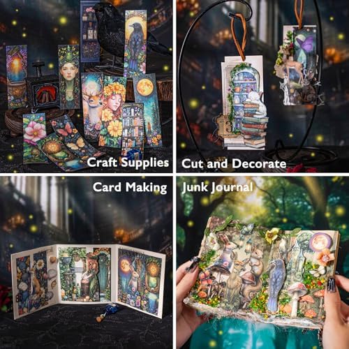 Aromoty Slim 6 Set 300Pcs Magic Washi Stickers Book Junk Journal Supplies - Image 5