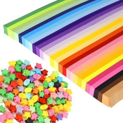 1512 Sheets Origami Paper, 27 Colors Double Sided Paper Star Strips by CKNCY