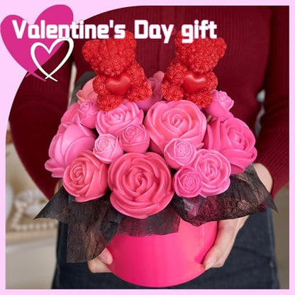 Rose Candle Making Kit with Round Gift Box,DIY Soy Wax Kit(Rose red) - Image 5