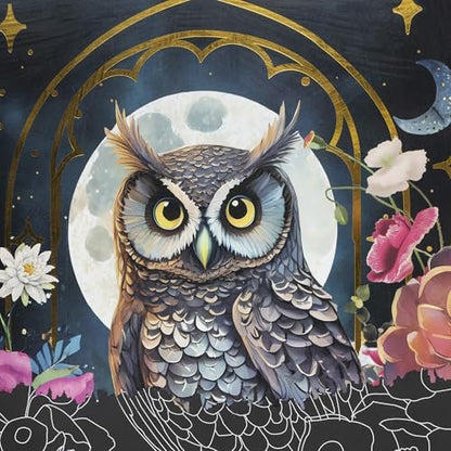 Brea Reese Scratch Art Paper Pad, Moonlight Garden 9x12in Adult Craft Kit - Image 5
