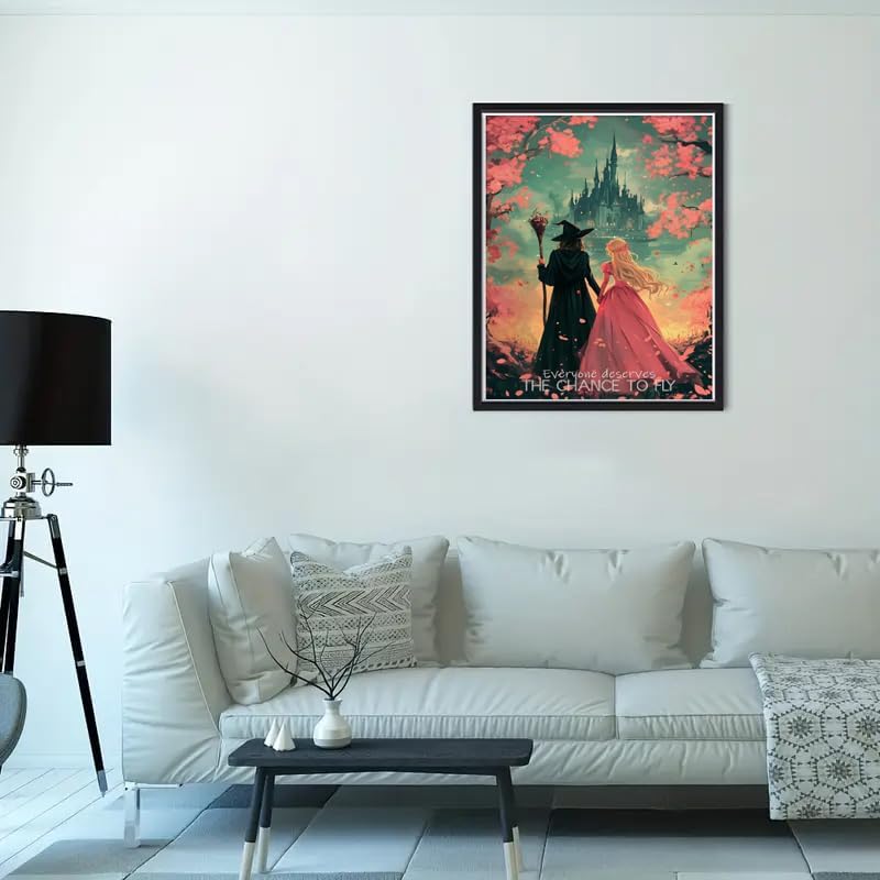 NEGEKFKX Witch Paint by Numbers Kit for Adults Beginner,Princess Easy Adult Paint by Number Kits on Canvas DIY Painting for Beginners Art by Numbers for Home Wall Decor 16x20 Inch - Image 2