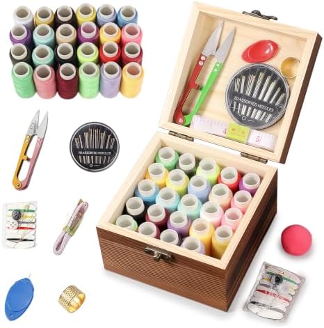 MKNZOME Sewing Box with Supplies Kit for Women, Complete Accessories by MKNZOME