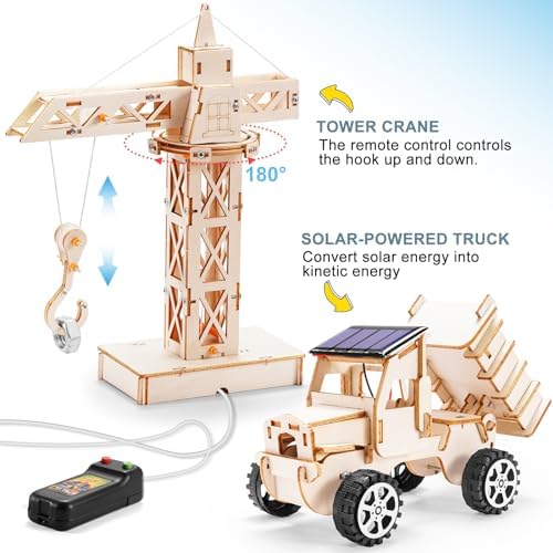 STEM Wood Building Crafts Kits for Kids Ages 8-10 8-12, Boys STEM Toys 8-13 - Image 2