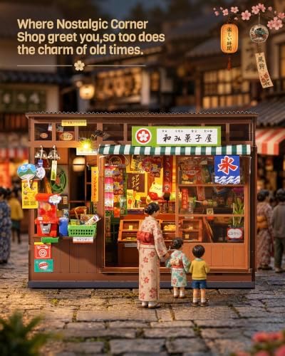 ROBOTIME Japanese Book Nook 3D Wooden Puzzles, Vintage Miniature Shop House - Image 4