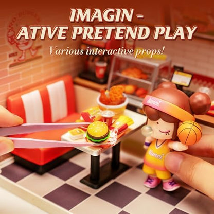 Super Creator-Mini Blocks Model Building Set for Adults, Miniature Plastic House Kit Super Store-Building Blocks Toys for Teens 8-12, DIY Crafts/Hobbies for Teens&Adults (Yum Yum Burgers) - Image 6