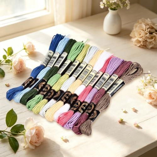 12 Skeins 105 Yards Rainbow Embroidery Floss for Jewelry Making - Image 4