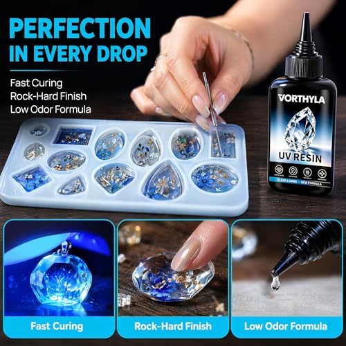 Clear UV Resin Kit for Jewelry Making, Fast Curing Hard Type - Image 2