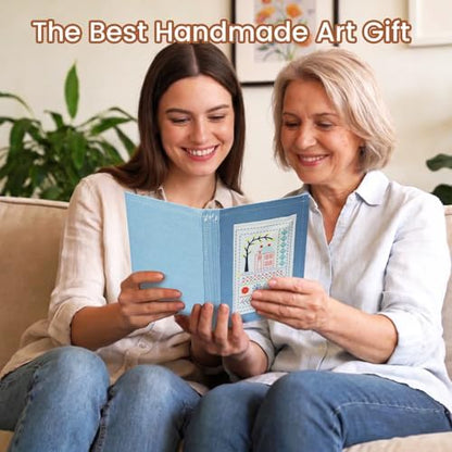 Drawnby Embroidery Stitch Book Kit, Large Size Stitch Book with Full Sewing Tools and Instructional Tutorial, Embroidery Kit for Beginners, Gift for Craft Lovers and Sew Enthusiast - Image 7