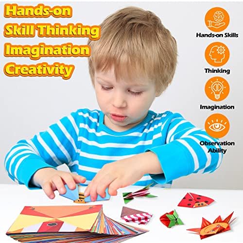 432 Sheets Origami Paper Kit with Guiding Book Origami Kit for Kids Ages 5-8 8-12, 54 Pattern Double Sided Folding Art Crafting Supplies for Adult Teen Preschool Training Craft Christmas Birthday Gift - Image 4