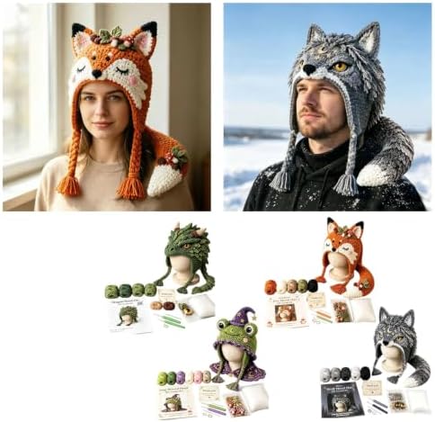 smtsmt Fantasy Hood Hat DIY Crochet Kit Series (Frog) - Image 6