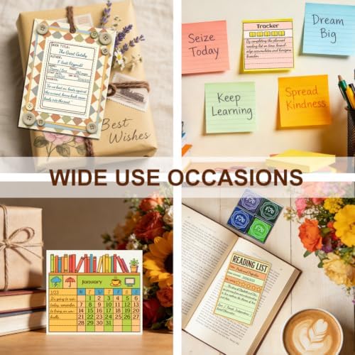 6Pcs Diary Journal Clear Stamps for Card Making, Star Rating Silicone Stamps for Crafting&DIY Scrapbooking, Weather & Reading Icons Journaling Decor - Image 6