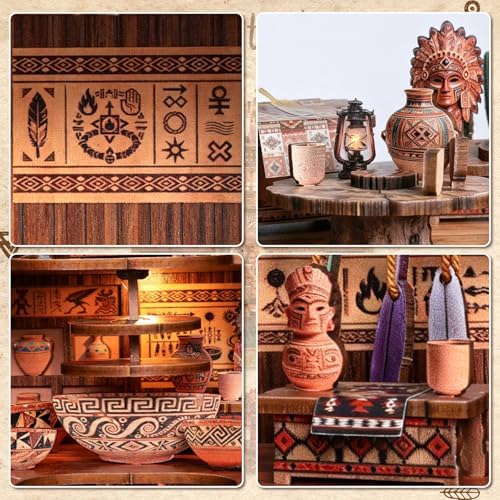 Miniature Dollhouse Kit, DIY Mini House Kit for Adult, Plume Totem - Image 3