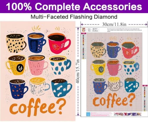 Coffee Diamond Art Kits for Adults, Diamond Painting Kits for Adults - Image 4