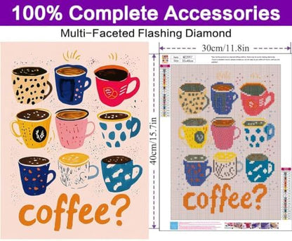 Coffee Diamond Art Kits for Adults, Diamond Painting Kits for Adults - Image 4