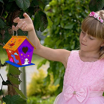 hapray 2 Pack Bird House Kits for Kids, DIY Birdhouse Kit Build and Paint - Image 5