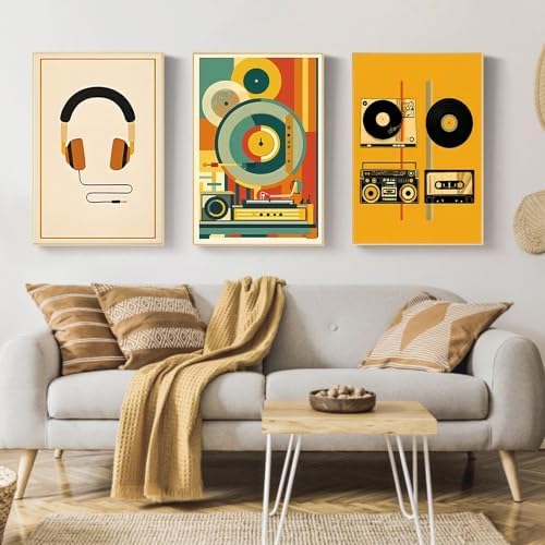 Mandun Music Paint by Numbers Kit for Adults, 3 Pack, 7.8x11.8 inch - Image 3