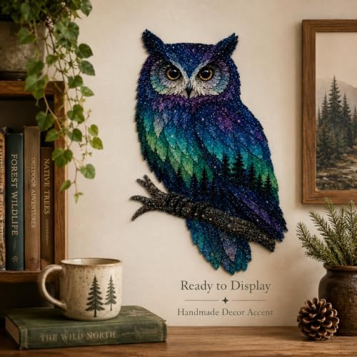 Northern Lights Animal Embroidery Kit DIY Fabric Patchwork Craft Set (OWL) - Image 7