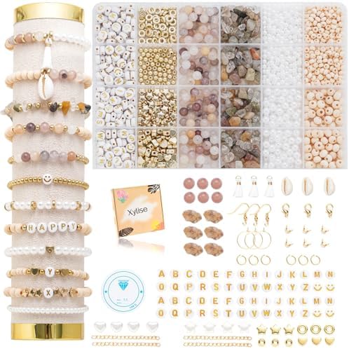 Xylise Jewelry Making Supplies Kit Natural Stone Beads for Irregular Natural Stone with for DIY Craft Bracelet Necklace Earrings for Adults(Light Purple) by Unknown