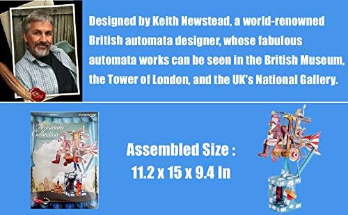 ModelShop Automata Paper Machine Moving Model Papercraft Designed by Keith Newstead - Boys Girls Fun & Educational DIY Project, Great Xmas Present & DIY Project for Kids (Flying Dreamer) - Image 2