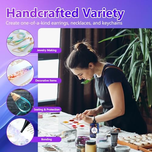 KISREL UV Resin Jewelry Making Kit,100g Crystal Clear UV Resin - Image 4