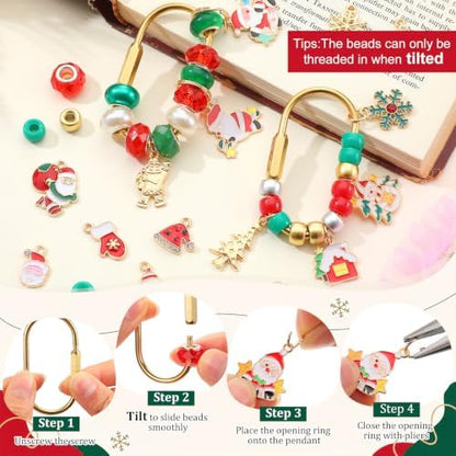 Sureio 235 Pcs Gold Brass Carabiner Xmas DIY 12 Set Carabiner Bag Making - Image 5