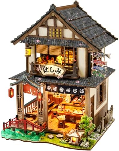 Book Nook Kit DIY Miniature House 3D Wooden Puzzle - Bridgeside Machiya by Homedecorexpert