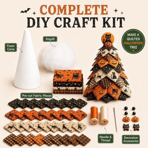Daily Partner DIY Halloween Quilted Fabric Tree Kit - Image 2