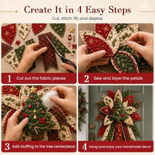 Daily Partner Quilted Christmas Door Hanging DIY Sewing Kit (A11) - Image 5