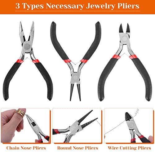 Audab Jewelry Making Kit with Tools, Wires, Charms and Findings for Jewelry Making and Repair - Image 5