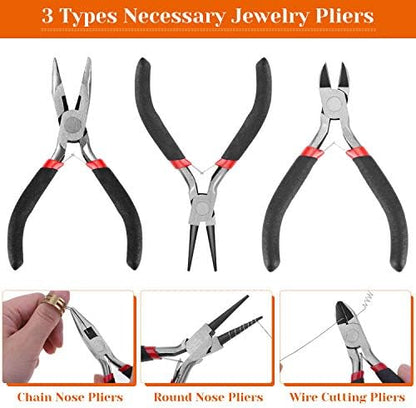 Audab Jewelry Making Kit with Tools, Wires, Charms and Findings for Jewelry Making and Repair - Image 5