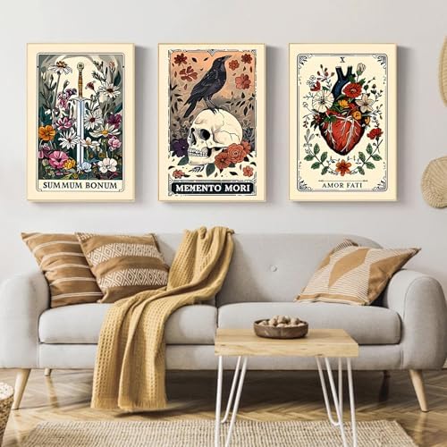 Mandun Tarot Paint by Numbers Kit for Adults, 3 Pack, 7.8x11.8 inch - Image 3