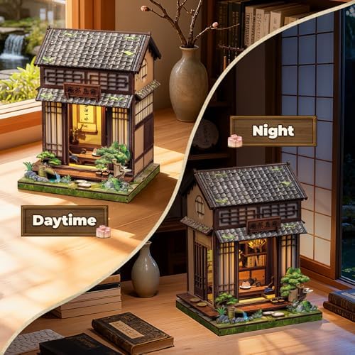 Fsolis Japanese Book Nook Kit Miniature Tea House - Image 2