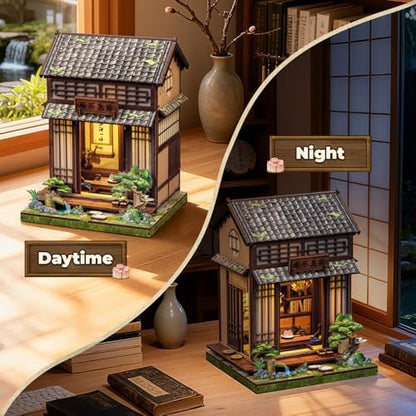 Fsolis Japanese Book Nook Kit Miniature Tea House - Image 2