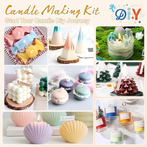 AOTOIE Wax Melter for Candle Making, Wax Melters Pot with Silicone Pouring Spout, DIY Candle Making Kit Included Centering Device, Stirring Spoon, Wicks, Wick Stickers,Wax Melter Supplies - Image 6
