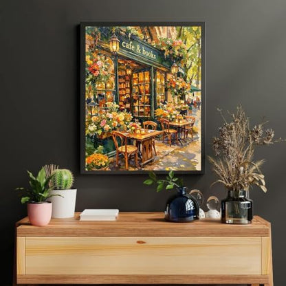 Bookstore Paint by Numbers Kit for Adults, DIY Painting Canvas 16x20inch - Image 5