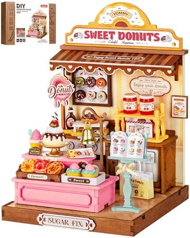 Rolife Sweetie's Donut Shop DIY Miniature House Kit by Rolife