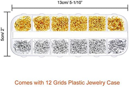 Paxcoo 1200Pcs Open Jump Rings and Lobster Clasps Jewelry Findings Kit with Pliers for Jewelry Making (Silver and Gold) - Image 4