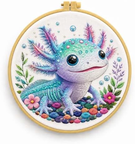 niurenmaoyi Axolotl Embroidery Kit for Adults,Needlepoint Kit by Unknown