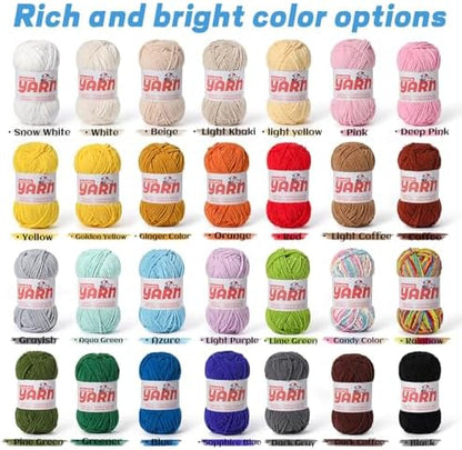 4 Pack Plush Chunky Chenille Yarn for Crocheting, Soft Fluffy Velvet Yarn for Crocheting Amigurumi, Fuzzy Baby Blanket Knitting 400g/524yds Bulky(4 Blue) - Image 4