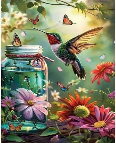 Arttoplus Hummingbird Paint by Numbers Kit for Adults Beginner 16x20 inch by Arttoplus