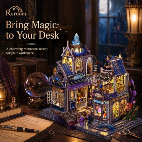 Roroom DIY Miniature House Kit, Mystic Wizard Alley Dollhouse Kit - Image 3