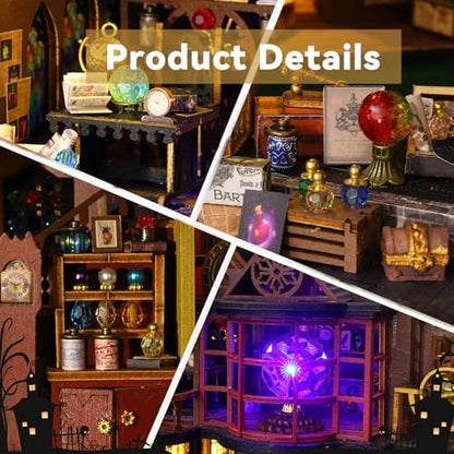 Flever Dollhouse Miniature DIY House Kit Creative Room with Furniture for Romantic Artwork Gift (Magic Treasure House) - Image 6