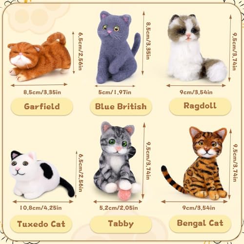 Mayboos 6 Pcs Needle Felting Kit, Felting Kits for Beginners (Cute Cat) - Image 4