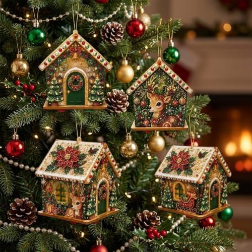 Christmas Diamond Pearl Painting Suncatcher Kit Christmas Ornaments 2026 (Style-E) by Unknown