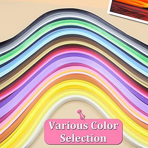 Zorfeter Multi-Color Quilling Paper Strips Kits, 10mm Width, 15" Length - Image 2