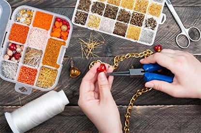 Paxcoo 2880 Pcs Jewelry Making Findings Supplies Kit with Open Jump Rings, Lobster Clasps, Crimp Beads, Screw Eye Pins, Head Pins, Earing Hooks and Earing Backs - Image 6