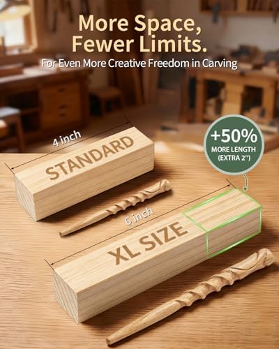 Basswood Carving Blocks 16 PCS: 6" x 1" x 1" Soft Whittling Wood Blanks - Image 2