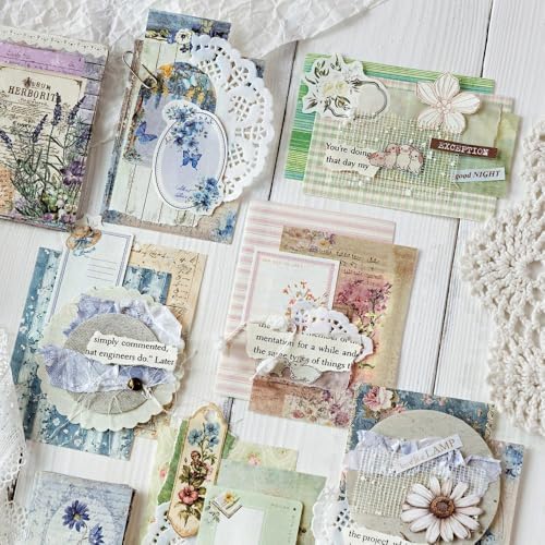 Diuhofart 400Pcs Vintage Scrapbook Supplies Kit, Scrapbook Paper and Journaling Stickers Set, 4Pack Scrap Booking Kit for Junk Journals, Bujo, Collage, Card Making, DIY Crafts Arts - Image 6