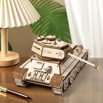 3D Wooden Puzzles for Adults, DIY Tank Model Building Kit - Image 6