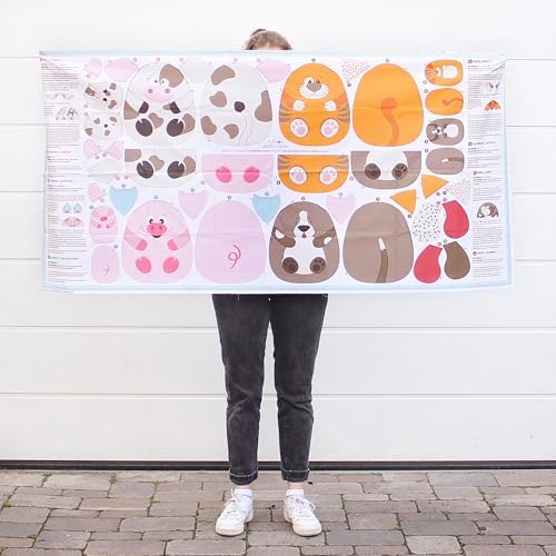 kullaloo Cut & Sew Fabric Panel – Farm Animal Sewing Kit for Beginners – DIY Craft Kit for Girls & Boys with Cow, Pig, Dog & Cat (Happy Farm) - Image 5